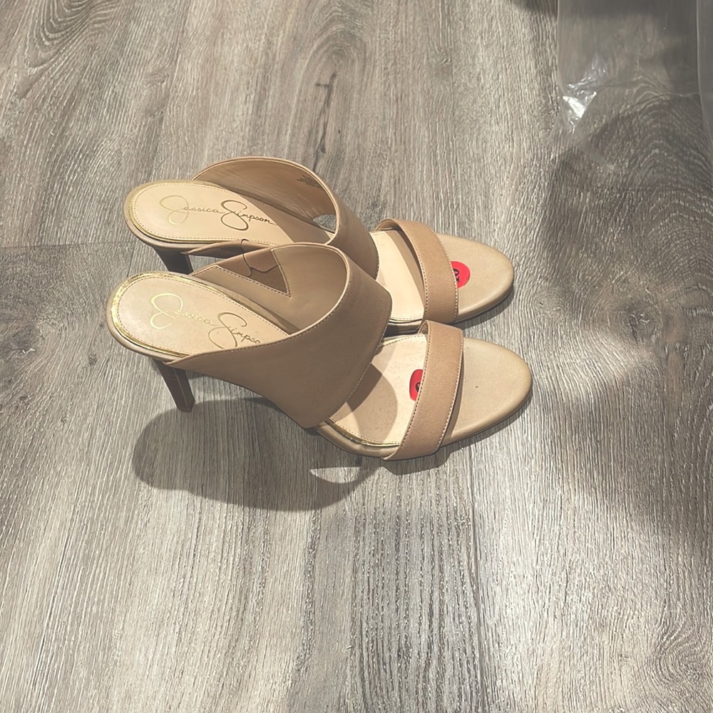 Tan shoes with 4 inch heels